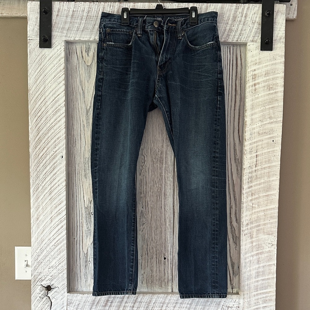GAP Men's Dark Blue Straight Jeans
